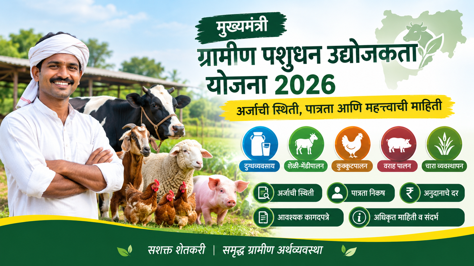 मुख्यमंत्री ग्रामीण पशुधन उद्योजकता योजना 2026: अर्ज कधी सुरू होणार ?