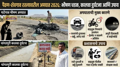 पैठण-शेवगाव रस्त्यावरील अपघात